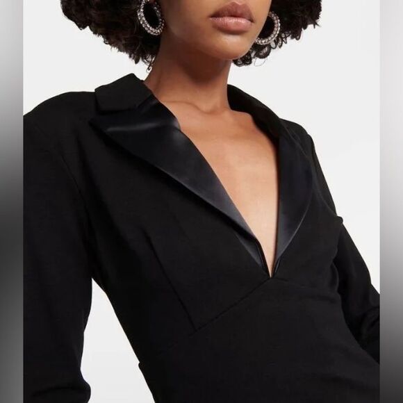 STAUD Humboldt Satin Lapel Gown Maxi Dress in Black, NWT, Size M - Picture 7 of 16